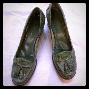 VINTAGE LEATHER CHUNKY HEELS